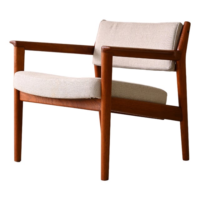 Padded Armchair with Teak Structure, 1960s For Sale