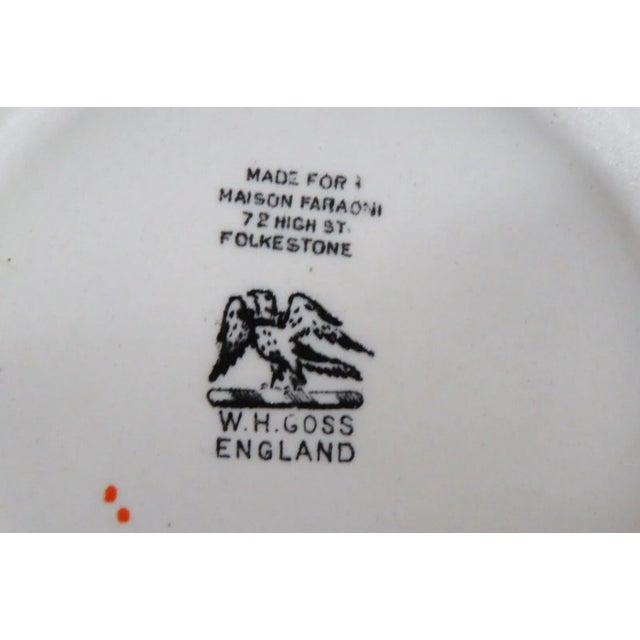Wh Goss England Porcelain White Gold Folkestone Coat of Arms Creamer For Sale In Miami - Image 6 of 12