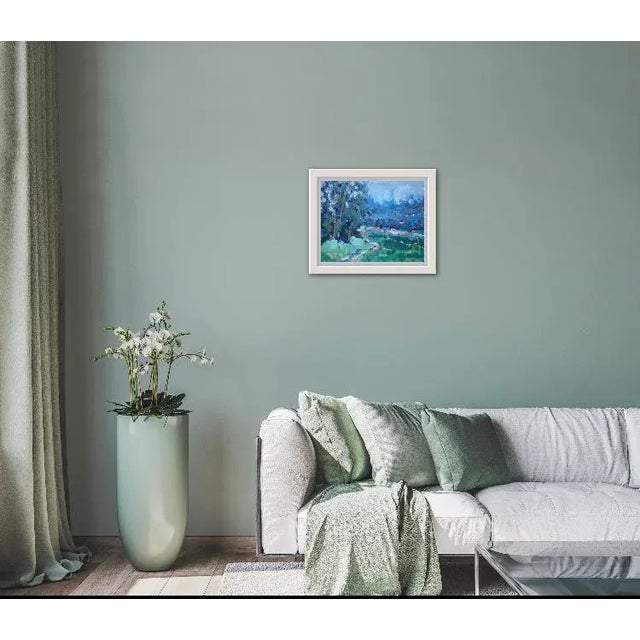 Modern Contemporary Impressionist Oil Painting Landscape For Sale - Image 9 of 12