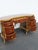 French Early 1900s Kidney Shape Carved Inlaid Writing Desk 6885 For Sale - Image 4 of 18