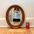 1970’s Tell City Wood Framed Oval Mirror For Sale - Image 12 of 12