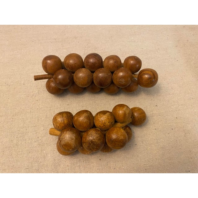 Mid Century Modern Decorative Wood Grapes - A Set of Two For Sale In Raleigh - Image 6 of 7