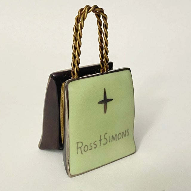 Super rare ceramic 'box' in the shape of a bag. Perfect way to present her a ring, show your love, remember your...