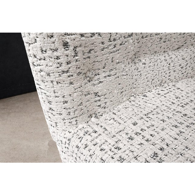 Set of Six Dining Chairs in Metal and Boucle by Carlo Hauner, Brazil, 1950s For Sale In New York - Image 6 of 15