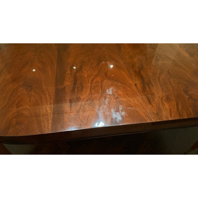 Brown Oval Mahogany Four Leg Dining Table by Leighton Hall For Sale - Image 8 of 11