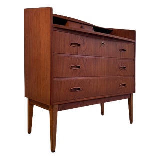 Danish Secretaire in Teak For Sale