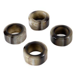 Erin Gates x Kassatex - Cambridge Faux Horn Napkin Ring, Set of 4 For Sale