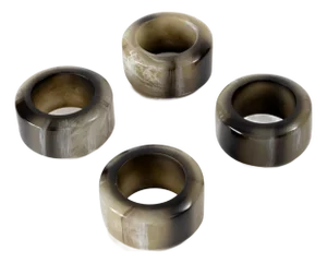 Erin Gates x Kassatex - Cambridge Faux Horn Napkin Ring, Set of 4