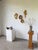 A set of three antique metal sculptures depicting birds. with their brutalist or folk art style, we love the...