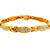Contemporary Diamond 14k Yellow Gold Intertwined Link Bracelet For Sale - Image 3 of 5