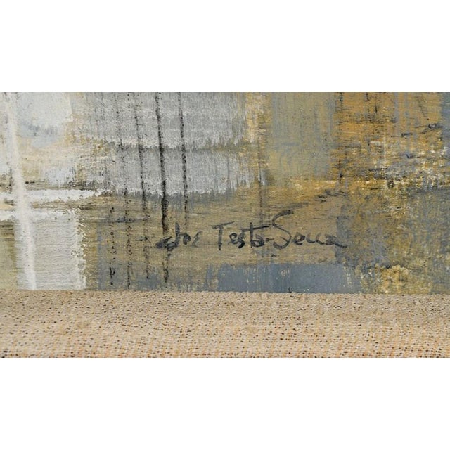 (Florida, 20th century) Untitled, Figural Abstract, signed lower right "Joe Testa-Secca" oil on card, 19-7/8 x 30 in.;...