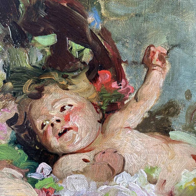 Ernesto Fontana, When Two Fight, the Third Reaps the Benefits, 1893, Oil on Canvas, Framed For Sale - Image 6 of 12