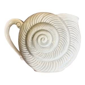 Vintage Ceramic Snail Shell Pitcher