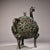 This is a monumental and highly detailed vintage Chinese bronze incense burner (censer), crafted in the archaic ritual...