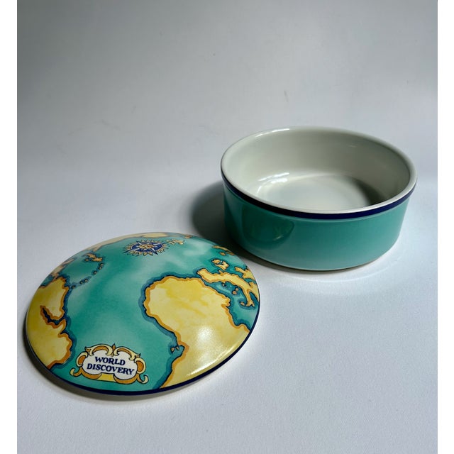 Ceramic Tiffany & Co. Porcelain "World Discovery" Covered Box For Sale - Image 7 of 16