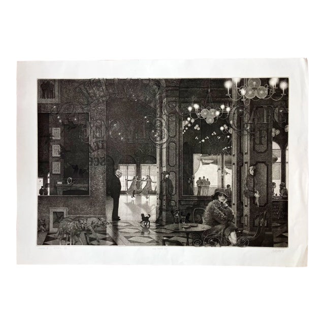 Peter Milton Interiors Iv: Hotel Paradise Cafe 1987 Reproduction Print For Sale