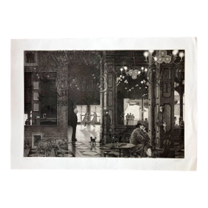 Peter Milton Interiors Iv: Hotel Paradise Cafe 1987 Reproduction Print