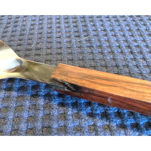 Black Mid-Century modern Rosewood and Bakelite Salad Servers - A Pair For Sale - Image 8 of 10