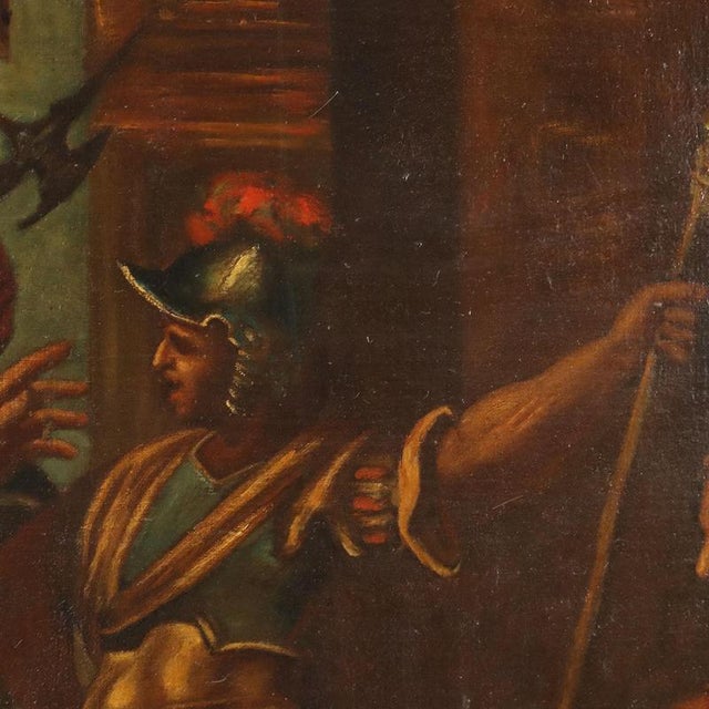 Northern Italian School, Biblical Scene, 17th Century, Oil on Canvas For Sale - Image 6 of 14