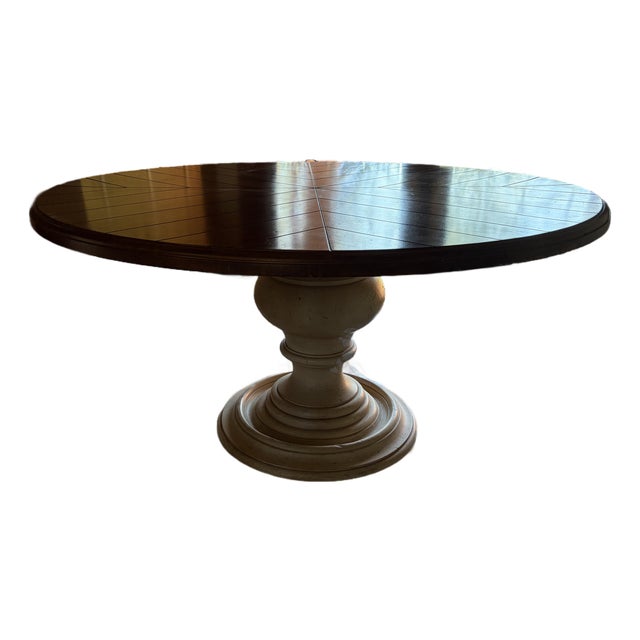 Town & Country 60" Diameter Centre Table by Century Furniture With 22" Lazy Susan 1990s For Sale