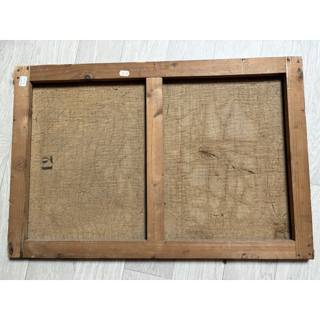 Léon Dallemagne, Landscape, Bridge Forest, 1884, Oil on Canvas For Sale - Image 3 of 4