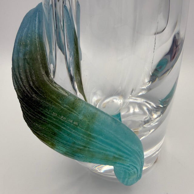 Postmodern French Crystal Vase from Massive Daum, 1970s For Sale - Image 3 of 11