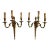 Louis the 16th Style 3 Arms Bronze Wall Lights by Lucien Gau - A Pair For Sale