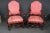 Jacobean Style Carved Walnut Pink Upholstered Throne Chairs - a Pair For Sale - Image 10 of 10