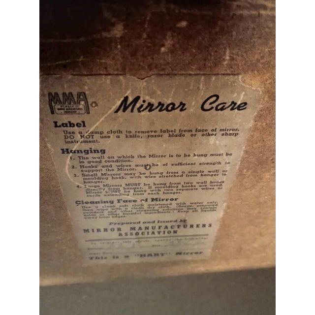 Transparent 1940s Hart Bevel Frameless Mirror For Sale - Image 8 of 8