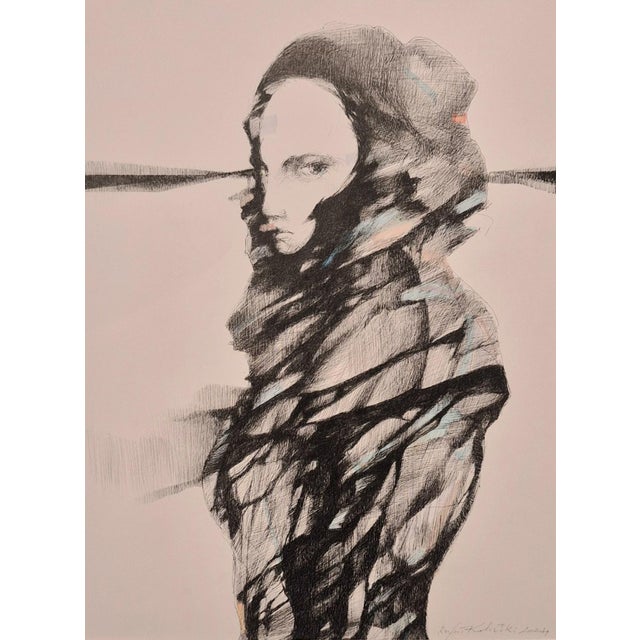 Rafal Kolinski, Faces, Portrait, 2026, Ink Drawing on Paper For Sale - Image 4 of 5