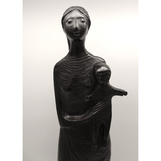 Black Large Ceramic Figurine by Elie Van Damme for Amphora Belgium, 1950s For Sale - Image 8 of 15
