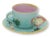 Rare 19th-Century English Majolica Chrysanthemum Cup & Saucer For Sale - Image 4 of 5