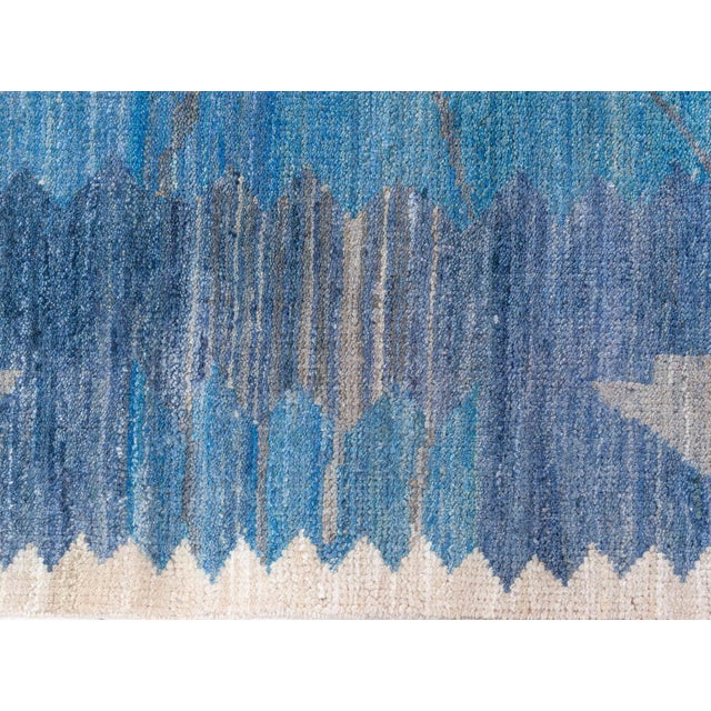 Modern Swedish Pile Rug in Blue Tones by Doris Leslie Blau For Sale - Image 9 of 10