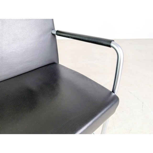 Jason Lite 1500 Chairs in Black Leather from Walter Knoll, Set of 5 For Sale - Image 9 of 11