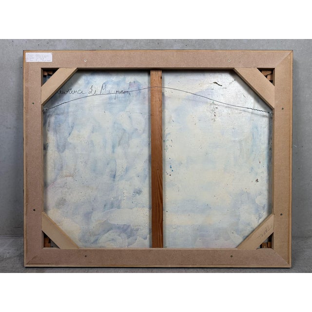 Lawrence De Maupéou, The Table, Oil on Canvas, 1960s, Textile & Wood For Sale - Image 9 of 10