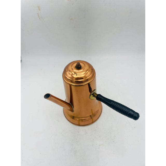 Mid-Century Modern Copperd Turkish Style Teapot For Sale - Image 3 of 5