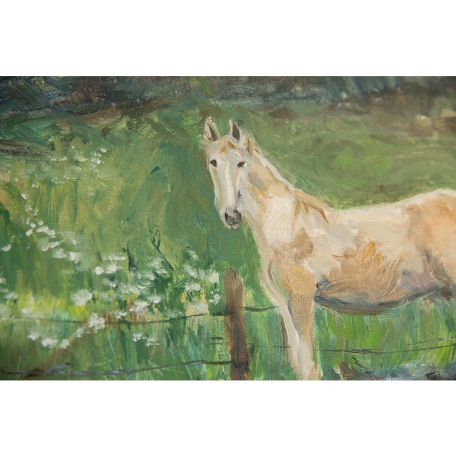White Grace B. Keogh Painting "Horse in Field" For Sale - Image 8 of 10