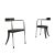 Artistic and stylish pair of side / dining chairs by David Palterer for Zanotta, Italy. The chairs are made in chromed...
