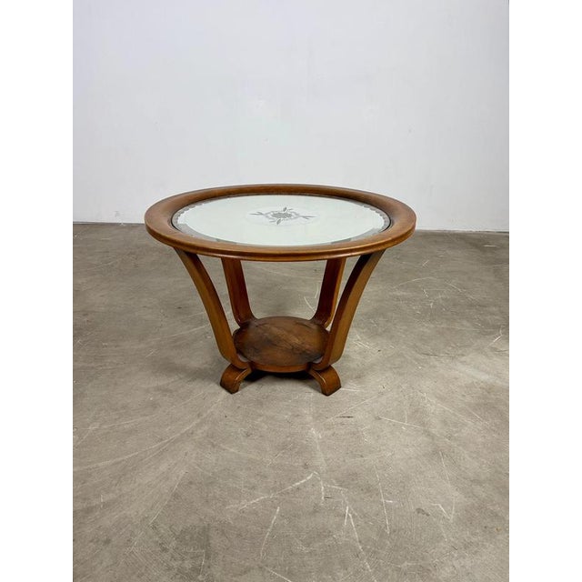 Art Deco Glass and Mirror Top Coffee Table, 1940s For Sale - Image 3 of 10