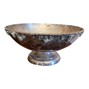 Vintage Silver Plated Copper Pedestal Bowl