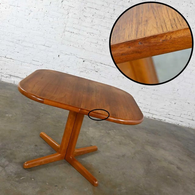 Vintage Teak Scandinavian Modern Expanding Dining Table With 2 Leaves Style Neils Moller For Sale - Image 11 of 13