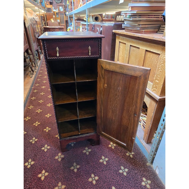 1920s Antique Mahogany Music Cabinet John Smyth Company Chicago / Night Stand For Sale In San Diego - Image 6 of 8