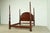 English Henredon Georgian Carved Cherry Wood King Size Poster Bed For Sale - Image 3 of 11