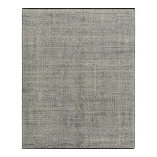 Rug & Kilim’s Mamluk Style Rug with Geometric Floral Patterns in Gray and White - 8x10 For Sale