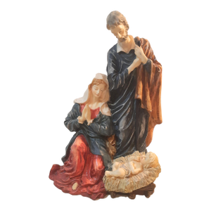 Nativity Art Sculpture Christmas Figurine Mary Joseph Baby Jesus