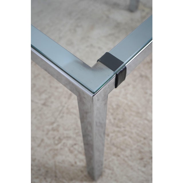 Milo Baughman Glass Top Table & 2 Chairs Dinette Set For Sale - Image 9 of 18