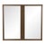 Mid Century Modern Long Rectangular Wall Mirror With Two Glass Panels and Wood Accent For Sale