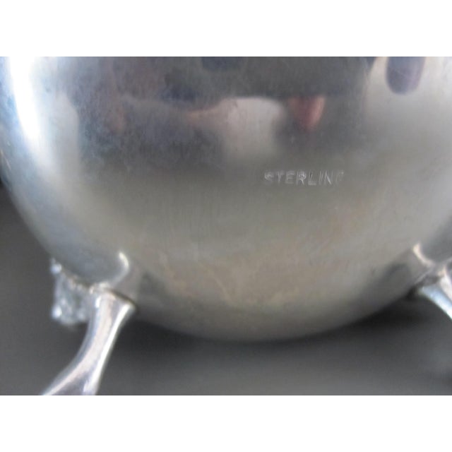 American Vintage Sterling Silver Creamer & Sugar Bowl Set- 2 Pieces For Sale - Image 3 of 4