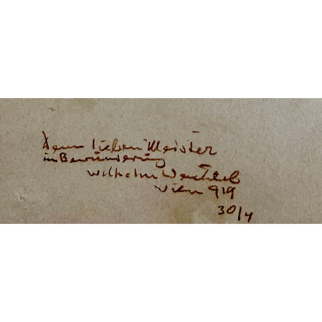 Wilhelm Wachtel Signed 1919 Portrait of Rudolph Schildkraut For Sale - Image 12 of 12