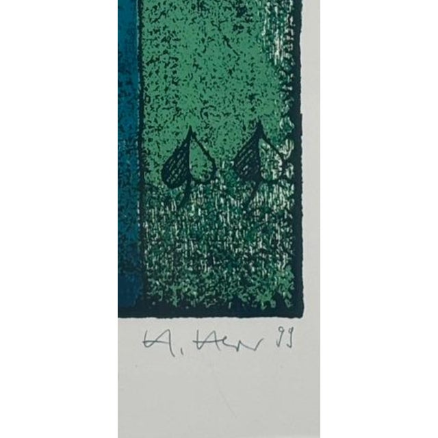 Large, Hand-Signed Print by Armin Mueller-Stahl, Blue Connection, 1999, Tribute to Marlene Dietrich For Sale - Image 12 of 14